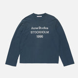 A western washed and distressed old letter printing high street long-sleeved loose couple cross-border t
