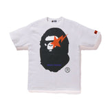 cross-border wholesale japanese style camouflage shark tiger head ape color matching luminous short-sleeved couple loose