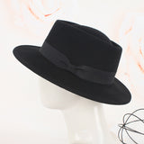 Walter White Hats Autumn and Winter Simplicity Fashion Wide Brim Wool Top Hat Leisure Felt Cap Wool Cap