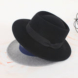 Walter White Hats Autumn and Winter Simplicity Fashion Wide Brim Wool Top Hat Leisure Felt Cap Wool Cap