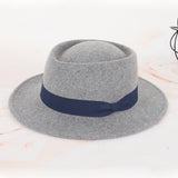 Walter White Hats Autumn and Winter Simplicity Fashion Wide Brim Wool Top Hat Leisure Felt Cap Wool Cap