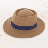 Walter White Hats Autumn and Winter Simplicity Fashion Wide Brim Wool Top Hat Leisure Felt Cap Wool Cap
