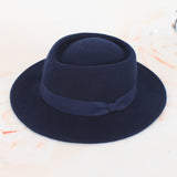 Walter White Hats Autumn and Winter Simplicity Fashion Wide Brim Wool Top Hat Leisure Felt Cap Wool Cap