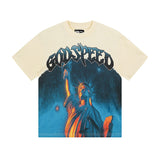Cross-border wholesale american trend skull metal rock band robot bottom shirt pure cotton looselong sleevest