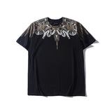 Marcelo classic phantom wings t-shirt - colorful feather lightning blade design - perfect for couples (mb short sleeve)