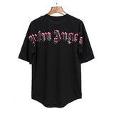 Correct version of pa beheaded bear short sleeves palm tree high street bat sleeves big logo letter on the back
