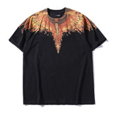 Marcelo classic phantom wings t-shirt - colorful feather lightning blade design - perfect for couples (mb short sleeve)