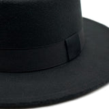 Walter White Hats Retro British Style Flat Top Hat Couples' Cap Autumn and Winter Big Flat Brim Woolen Warm Hat