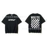 European and american spring/summer ow gradient arrow graphic crew neck short sleeve t-shirt