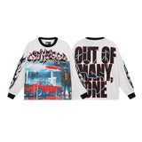 Cross-border wholesale american trend skull metal rock band robot bottom shirt pure cotton looselong sleevest