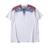 Marcelo classic phantom wings t-shirt - colorful feather lightning blade design - perfect for couples (mb short sleeve)