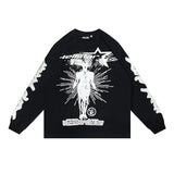 american trend high quality loose t-shirt pure cotton front and rear high-definition printing casualcoupletrendy short sleeves