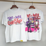 Cough syrup short-sleeved high-quality pure cotton round neck t-shirt fashionprinting breathable short-sleeved summer
