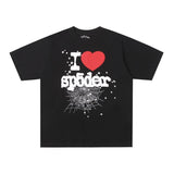 Spder hip-hop singer hotfix rhinestone foil letter print short sleeve t-shirt & rhinestone embellished shorts set (couple's style)