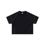 High-quality, niche, premium american-style short-sleeve t-shirt with trendy sanskrit letter print