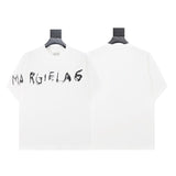 Mm series export wholesale margiela simple style digital four-corner mark couple short-sleeved t-shirtpure cotton high quality