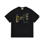 Cross-border wholesale summer classic ape camo lightning print cotton short sleeve t-shirt