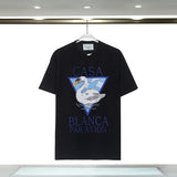Casablanca spring/summer dreamland: starry castle casa letter logo short sleeve couple's tee