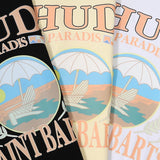 Rhude T Shirts Sunset Beach Cozy Pattern Printed Cotton Casual Loose Short Sleeve Men and Women