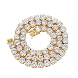 Zircon necklace copper micro-inlaid zircon single row chain