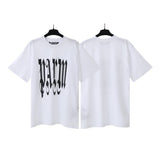 wholesale pa angel coconut tree flame letter logo graffiti paint short-sleeved t-shirt
