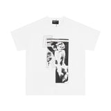 Erd: brooding rich kid - american retro portrait print rock 'n' roll hip-hop pocket oversized short sleeve tee