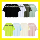 Cross-border wholesale high version pa angel big logo letter foam short-sleeved couple outfit trendy