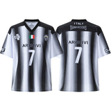 Cross-border american blockcore style patch embroidery t-shirt v-neck sports football uniform mesh quick-drying