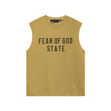 Fog icon double line essentials american high street summerloose couple short sleeve trendy heavy weight t-shirt