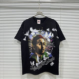 American asaali retro celebrity portrait print short sleeve men's 100% cotton t-shirt