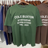 American cole buxton short sleeve men's couple ins high street spring summer loose t-shirt women's cb
