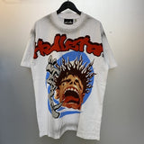 H-star series] fog high street retro women's head washed and distressed couple t-shirt shorts sweatshirt pants