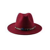 Walter White Fedora Autumn and Winter Feather Woolen Hat British Woolen Jazz Top Hat