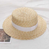 Walter White Hats Gulnazar Straw Straw Flat Top Top Hat Sunshade Width Broad-Brimmed Hat
