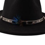 Walter White Fedora Autumn and Winter Feather Woolen Hat British Woolen Jazz Top Hat