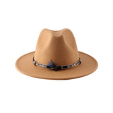 Walter White Fedora Autumn and Winter Feather Woolen Hat British Woolen Jazz Top Hat