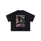 High-quality, niche, premium american-style short-sleeve t-shirt with trendy sanskrit letter print