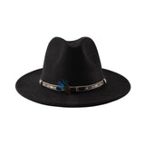 Walter White Fedora Autumn and Winter Feather Woolen Hat British Woolen Jazz Top Hat
