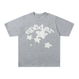 Spder hip-hop singer hotfix rhinestone foil letter print short sleeve t-shirt & rhinestone embellished shorts set (couple's style)