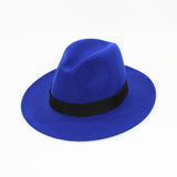 Walter White Hats Retro British Style Soft Felt Cap Party Gentleman Top Hat Big Flat Brim Woolen Warm Fedora Hat