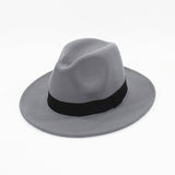 Walter White Hats Retro British Style Soft Felt Cap Party Gentleman Top Hat Big Flat Brim Woolen Warm Fedora Hat
