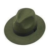 Walter White Hats Retro British Style Soft Felt Cap Party Gentleman Top Hat Big Flat Brim Woolen Warm Fedora Hat