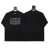 Mm series export wholesale margiela simple style digital four-corner mark couple short-sleeved t-shirtpure cotton high quality