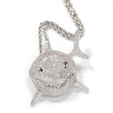 6IX9INE Pendant Zircon Shark Pendant Men