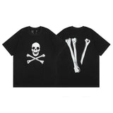 Wang yibo lne short-sleeved big v reflective hot diamond devil angel couple outfit loose