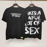 Cough syrup short-sleeved high-quality pure cotton round neck t-shirt fashionprinting breathable short-sleeved summer