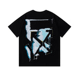 Spring/summer ow splatter graffiti arrow graphic crewneck short sleeve tee