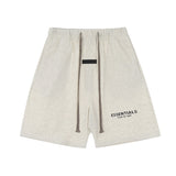 Flocked letter essentials short-sleeved t-shirt hip-hop half-sleeved high street fog american shorts