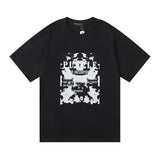 Purple br@nd comfy basics letter logo printing short-sleeved fog american street t-shirt