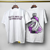 Cough syrup short-sleeved high-quality pure cotton round neck t-shirt fashionprinting breathable short-sleeved summer